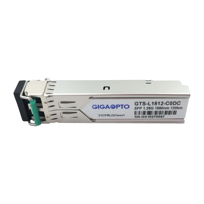 SFP 1.25G 1000BASE-EZX 1550nm 120km SMF Optyczny moduł nadawczo-odbiorczy Duplex LC DOM