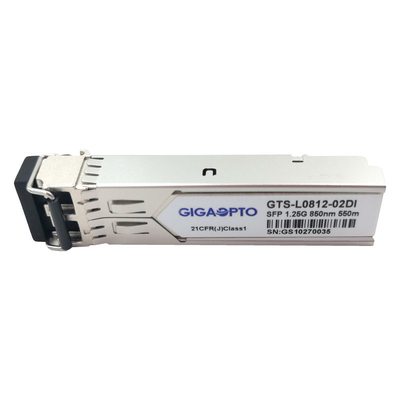 1.25G SFP Przemysłowy transceiver 1000BASE-SX 850nm 550m Duplex LC MMF DOM Module