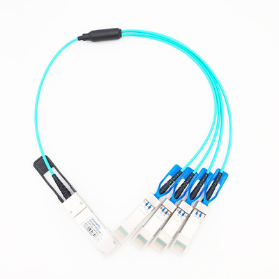 Aktywny kabel optyczny równoległy Breakout 100G QSFP28 do 4x25G SFP28 Fan Out AOC