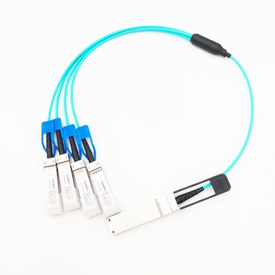 Aktywny kabel optyczny równoległy Breakout 100G QSFP28 do 4x25G SFP28 Fan Out AOC