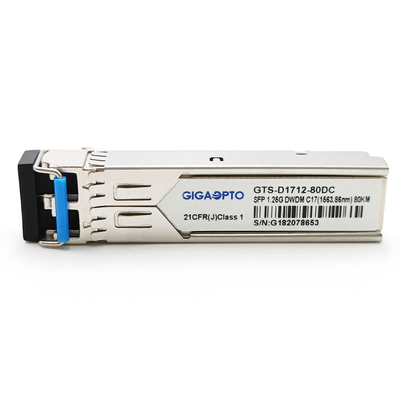 1,25Gbps SFP 80km C17~C61 1000BASE-DWDM 100GHz Moduł nadawczo-odbiorczy DOM SMF Duplex LC