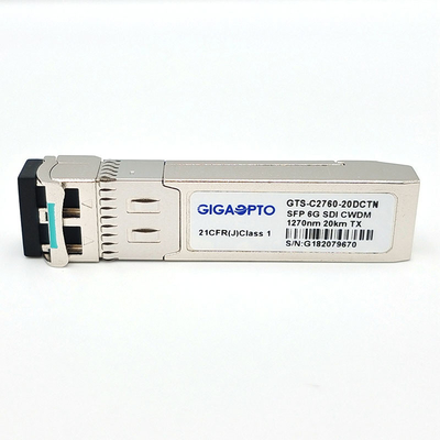 6G SDI SMPTE CWDM SFP 1270nm-1450nm 20km Moduł pojedynczego nadajnika SMF LC Non-MSA