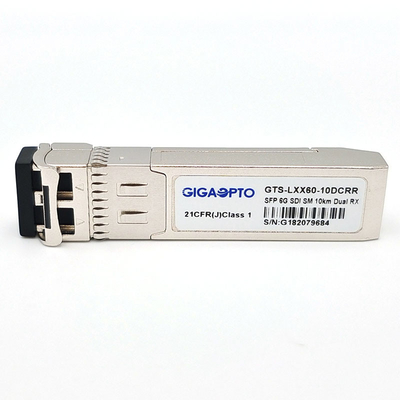 6G SDI SMPTE SFP PIN 10 km SMF Duplex LC Podwójne moduły odbiorników Non-MSA