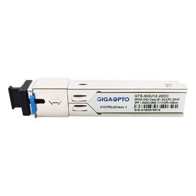 ONU ONT Klasa B+ Transceiver GPON SFP TX1.244G/RX2.488G 1310nm TX 1490nm RX SC UPC 20km DDM