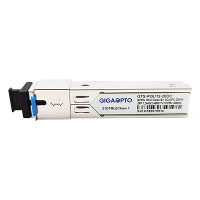 Ogólny moduł nadawczo-odbiorczy klasy B + ONU GPON SFP SMF 1310nm 1490nm SC APC złącze optyczne DDM