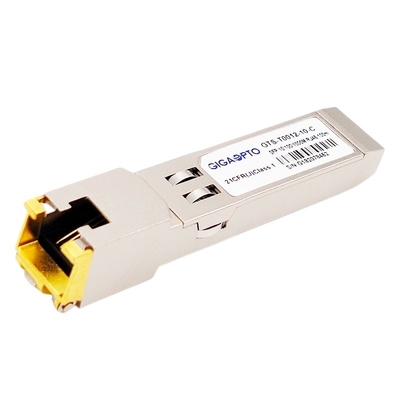 Miedziany moduł nadawczo-odbiorczy SFP 10/100/1000BASE-T 100m SGMII Cat 6/6a RJ-45
