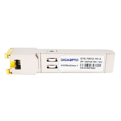 Jednomodowy optyczny moduł nadawczo-odbiorczy SFP 1000 Mb / s 1000BASE T Miedziany RJ-45 100m Przemysłowy