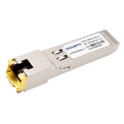 Jednomodowy optyczny moduł nadawczo-odbiorczy SFP 1000 Mb / s 1000BASE T Miedziany RJ-45 100m Przemysłowy