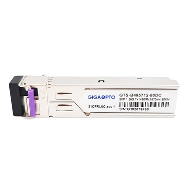 Moduł 1.25G BiDi SFP 1000BASE BX TX1490nm RX1570nm 80 km Moduł nadawczo-odbiorczy SMF DOM LC