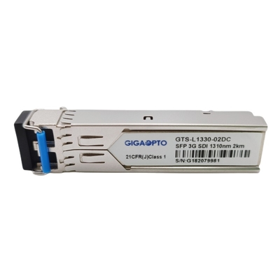 3G SDI SMPTE SFP 1310nm 2km Moduły nadawczo-odbiorcze SMF Duplex LC DOM MSA Pinout z patologicznymi wzorcami wideo