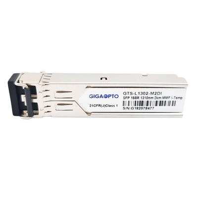 Przemysłowy optyczny moduł nadawczo-odbiorczy SFP 100BASE FX Duplex LC 1310nm MMF 2km 155Mbps DOM