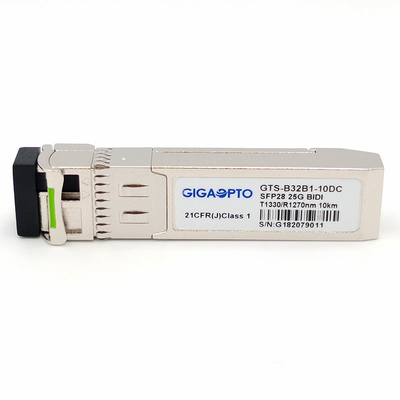 SFP28 25GBASE Dwukierunkowy moduł SFP 1330nm TX 1270nm RX 10km Simplex LC SMF DOM