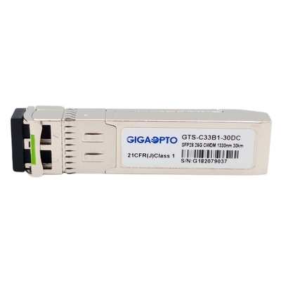 25GBASE-ER Lite CWDM SFP28 Transceiver optyczny 1270nm~1370nm 30km LC SMF DOM