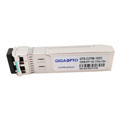 10 Gb / s SFP + CWDM LR 1270 1610nm Optyczny moduł nadawczo-odbiorczy SMF 10 km LC DOM