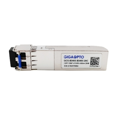 100BASE Dual BIDI CSFP Transceiver światłowodowy TX1310nm RX1490nm LC 20km DOM
