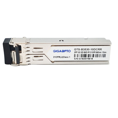 3G-SDI SFP Dwukierunkowe podwójne odbiorniki 1310nm/1550nm 10km Moduł wzorców patologicznych wideo Non MSA