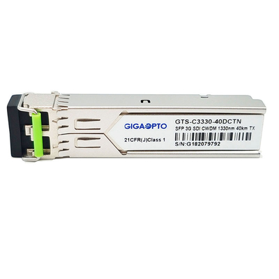 Moduł pojedynczego nadajnika 3G-SDI SFP CWDM 1270nm-1610nm 40KM SMF LC DDM Non MSA