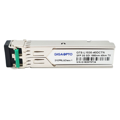 Transceiver wideo SFP inny niż MSA 3G SFP Tylko TX 1550nm 40km Wzorce patologiczne wideo Pojedynczy moduł nadajnika DDM