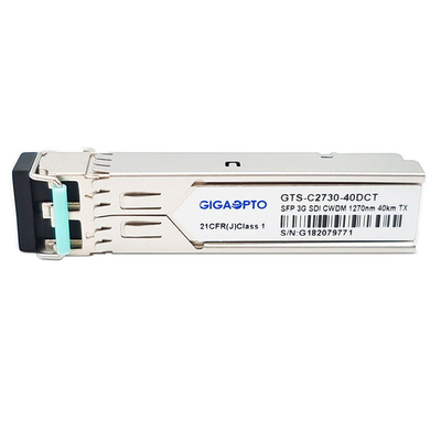 3Gbps SDI Video Transceiver SFP Pojedynczy nadajnik CWDM 1270nm 1610nm 40km SMF LC DDM MSA