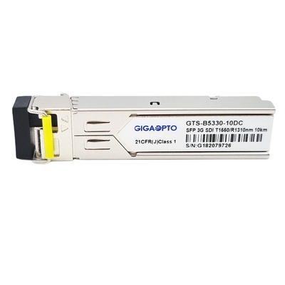Moduł 3 Gb/S jednomodowy BiDi SFP TX1550nm RX1310nm 10 km patologiczne wzorce wideo Moduł nadawczo-odbiorczy DDM MSA