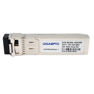 Non MSA Pinout 12G SDI SMPTE SFP 1270nm-RX1/1330nm-RX2 10km moduł podwójnych odbiorników BiDi LC DOM