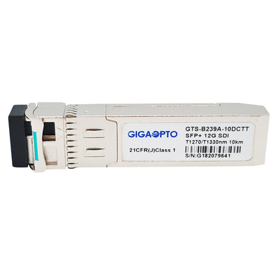12G SDI SFP + BiDi Transceiver wideo SFP 1270nm TX1 1330nm TX2 Podwójny moduł nadajnika optycznego