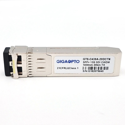 12Gb / S CWDM 1270 1450nm Wideo SFP Transceiver Pojedynczy optyczny cyfrowy nadajnik diagnostyczny 20 km LC