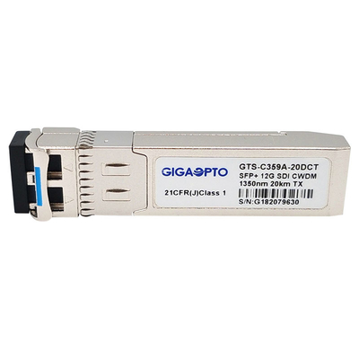 Nadajnik 12G SDI CWDM SFP+ Tx 1270 ~ 1450nm Nadajnik DFB 20KM LC DOM MSA Pinout