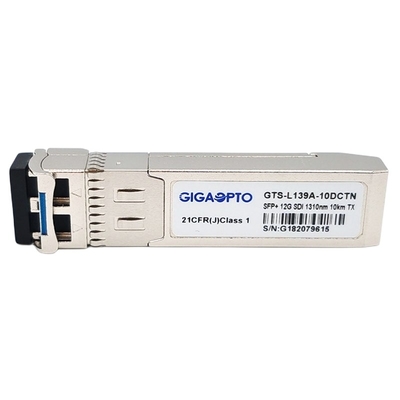 12Gbps 10km 1310nm Pojedynczy nadajnik wideo SFP Moduł nadawczo-odbiorczy Non MSA Pinout LC SMF DOM