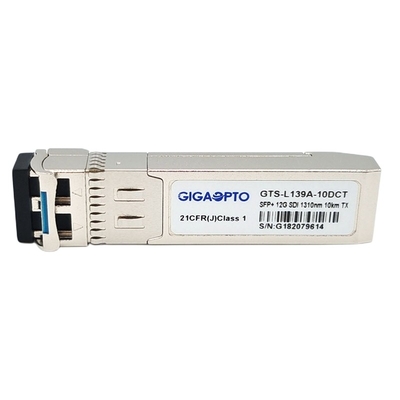 12Gb / S 1310nm 10km Transceiver wideo SFP DOM LC SMF Moduł patologiczny pojedynczego nadajnika MSA Pinout