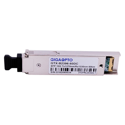 10Gbps BIDI XFP ER60 Światłowodowy moduł nadawczo-odbiorczy 1270nm / 1330nm 60km DOM