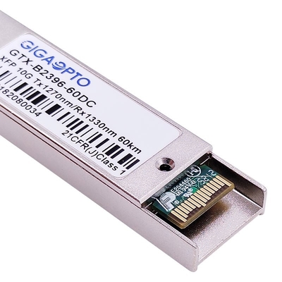 10Gbps BIDI XFP ER60 Światłowodowy moduł nadawczo-odbiorczy 1270nm / 1330nm 60km DOM
