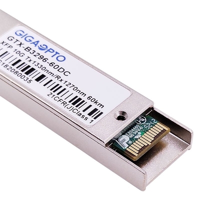 Moduł światłowodowy 10 Gb / s XFP WDM ER60 Ethernet 1330nm / 1270nm 60 km DOM