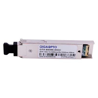 Dwukierunkowy światłowodowy moduł nadawczo-odbiorczy 10 Gb / s WDM XFP ZR 1490nm 1550nm 80 km DOM