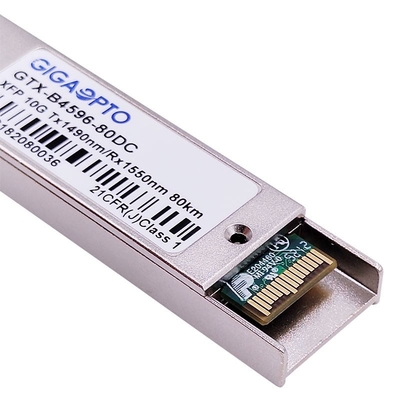 Dwukierunkowy światłowodowy moduł nadawczo-odbiorczy 10 Gb / s WDM XFP ZR 1490nm 1550nm 80 km DOM