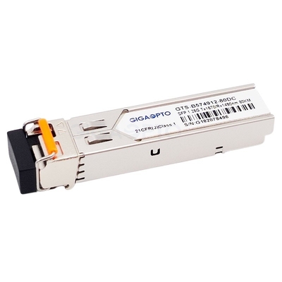 TX1570nm / RX1490nm Gigabitowy transceiver światłowodowy 80 km LC dla SMF GLC-BX80-D