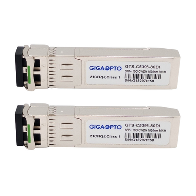 CWDM 1530nm Transceiver światłowodowy Cisco 80 km dla SMF CWDM-SFP10G-xx
